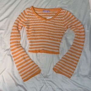 crochet long sleeve top! never worn!!